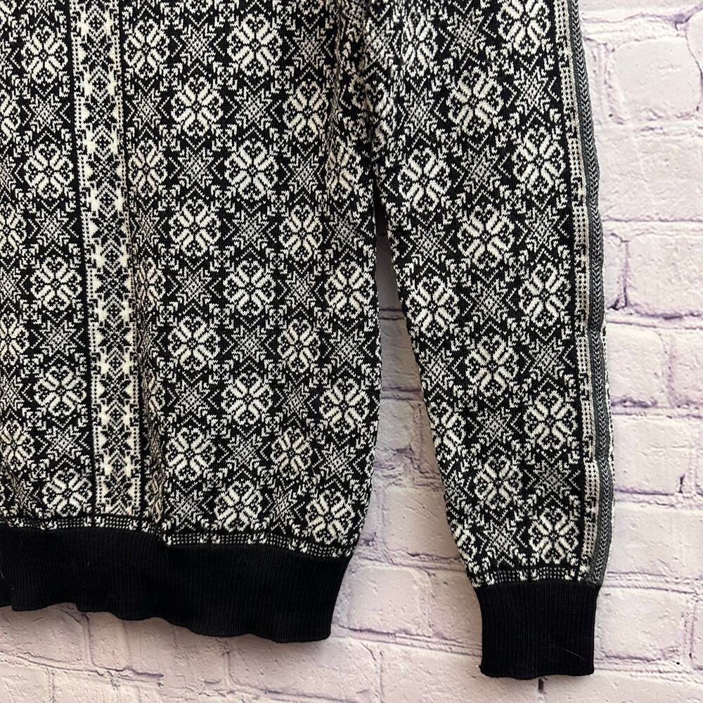 Dale of Norway Women's Frida Jacket Sweater Full Zip Black & White Small FLAWED - Picture 13 of 16